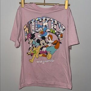 Disney Girls Large Pink 'Mickey and Friends' Graphic Kids T-Shirt
